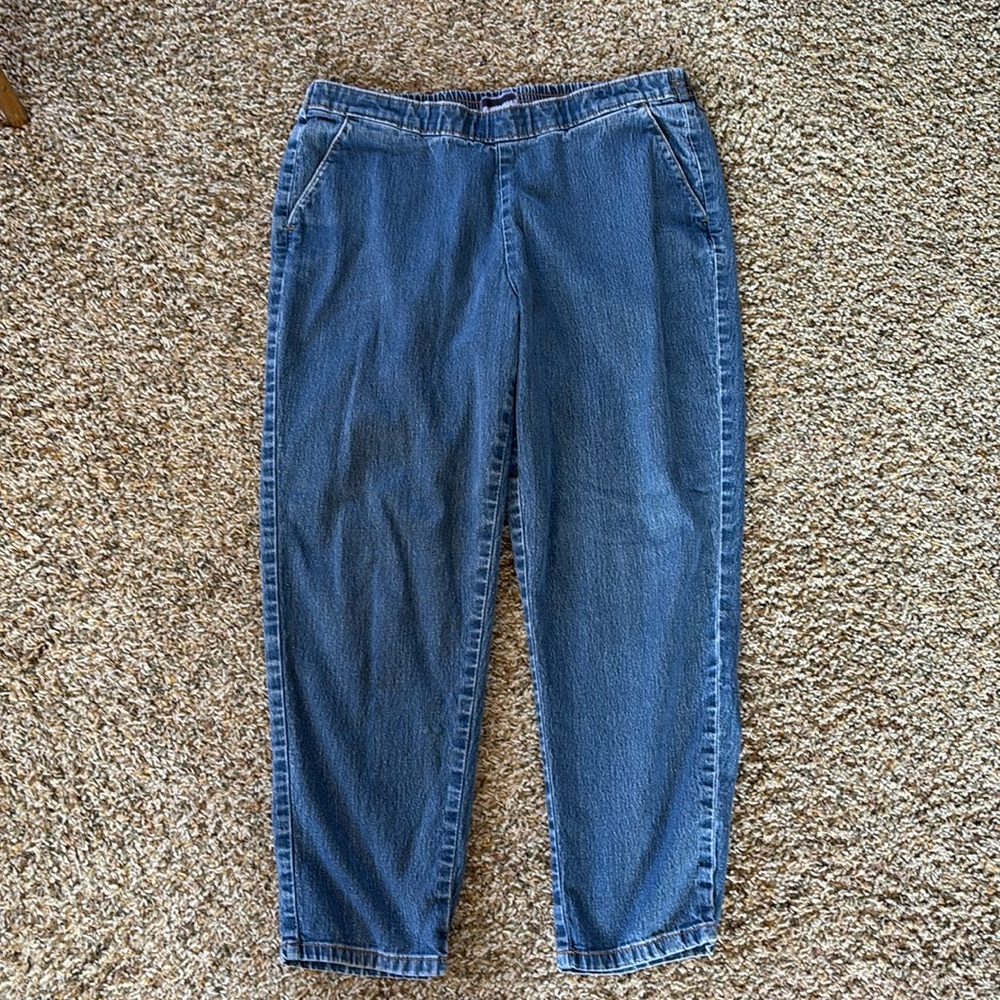Denim pants with elastic waistband, with pockets size 14P